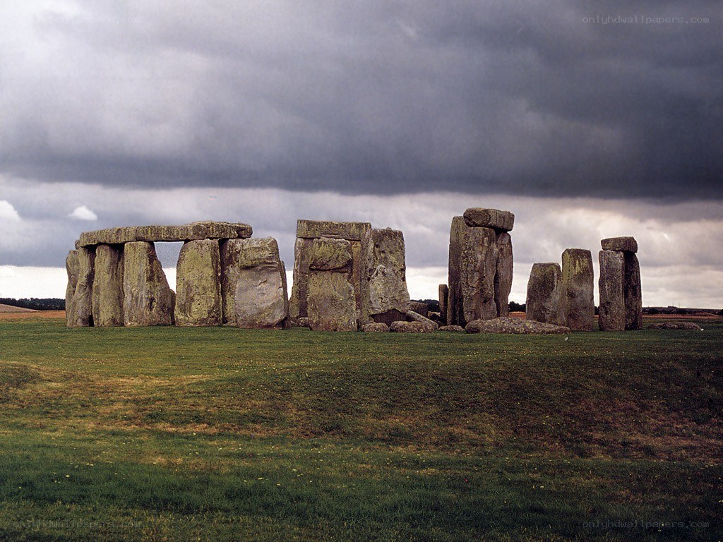 Stonehenge under stormy sky