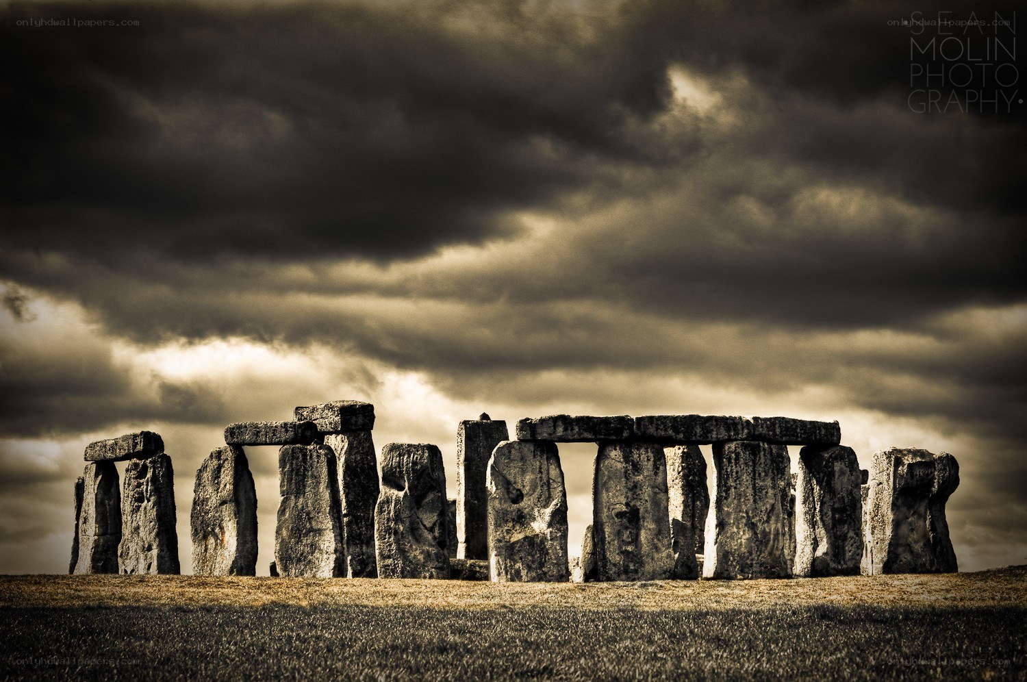 Stonehenge under stormy sky