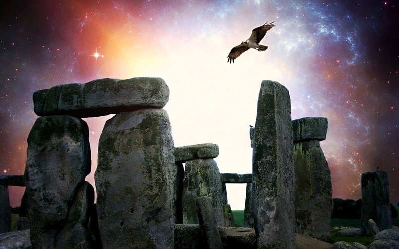 Stonehenge with Bird