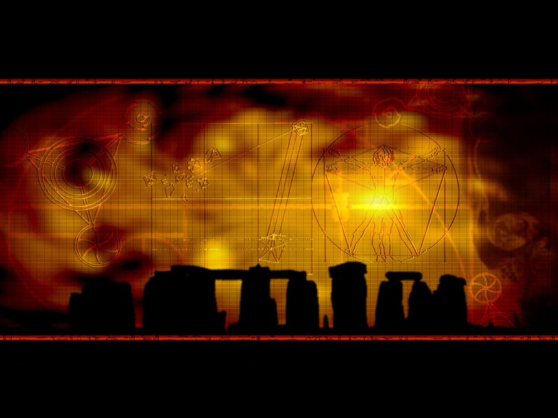 Stonehenge with digital overlay