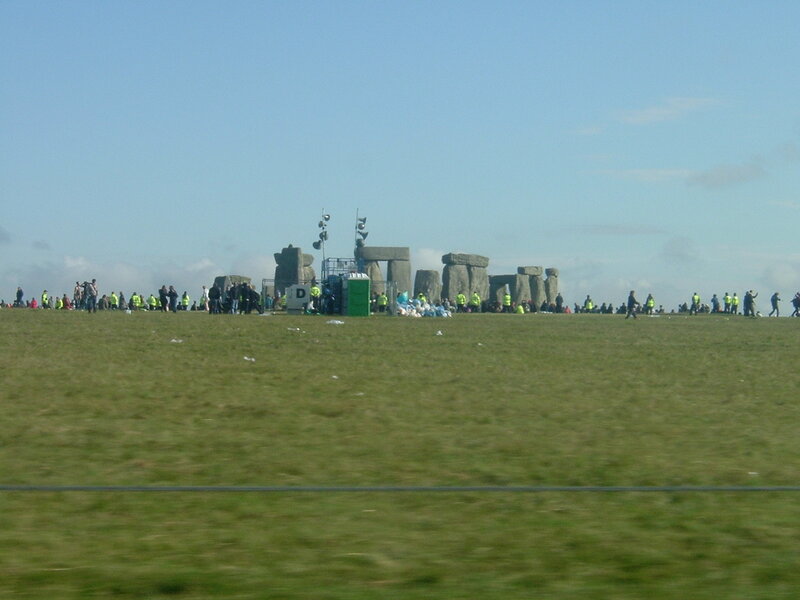 Stonehenge with visitors