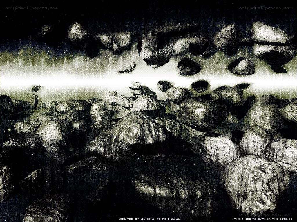 Stones in a dark void