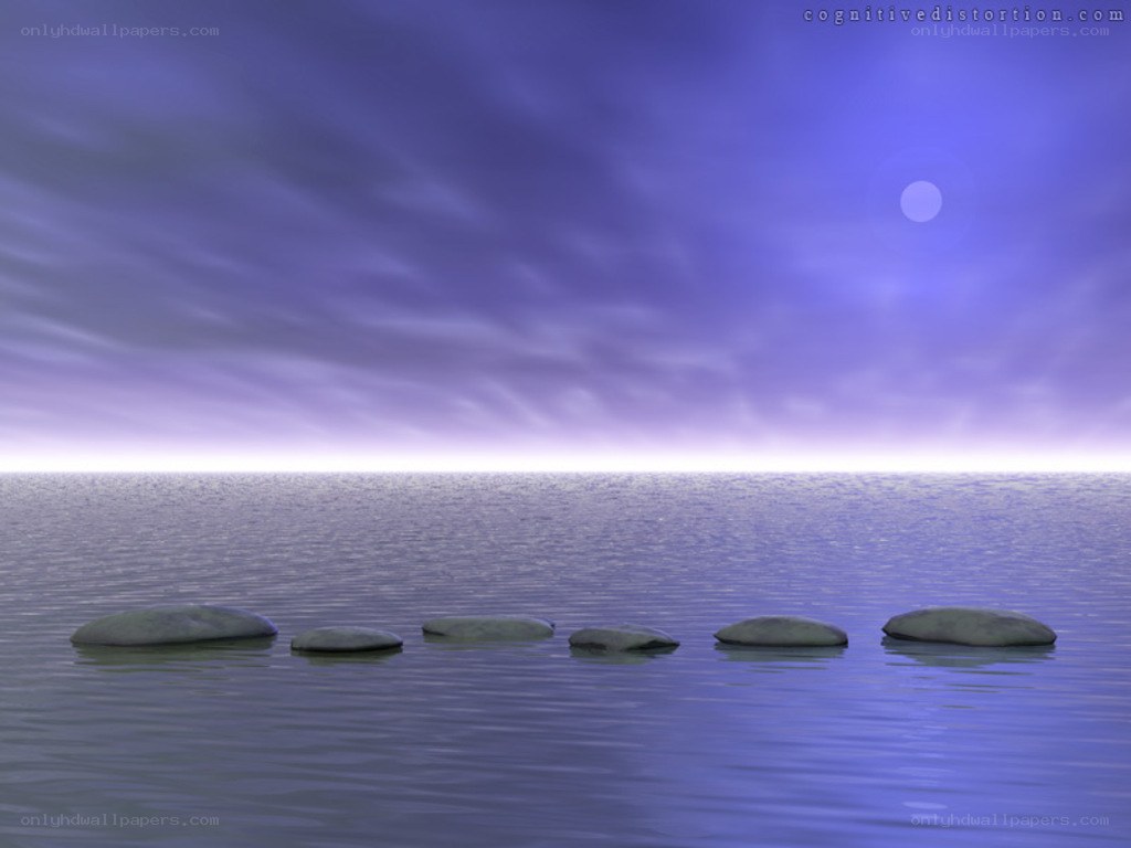 Stones in calm water