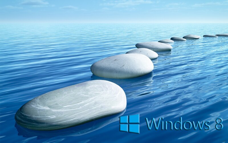 Stones in Water — Blue