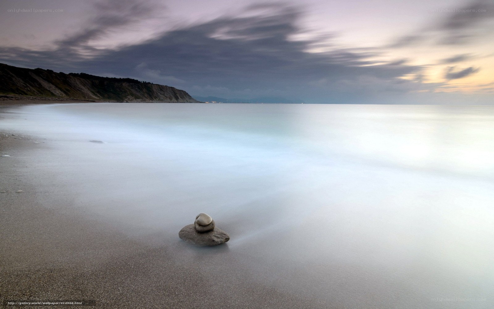 Stones on a calm beach