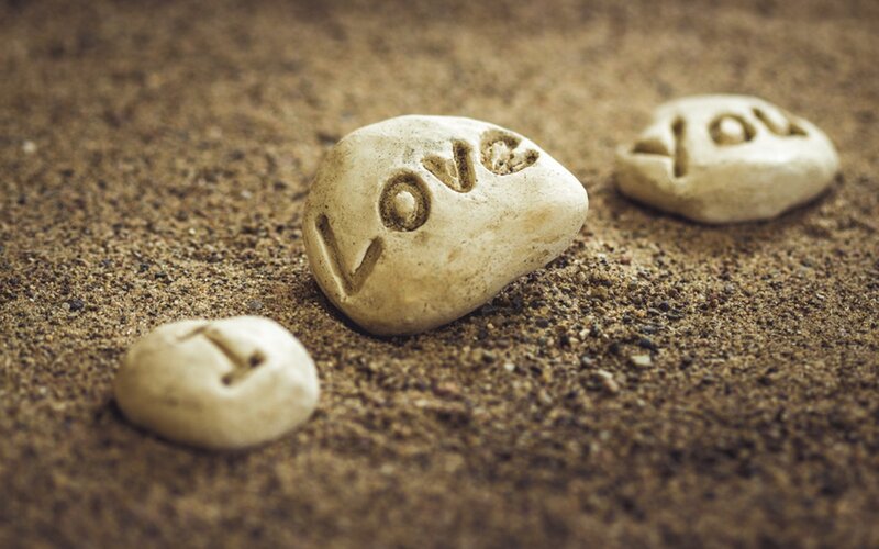 Stones with Carved Words