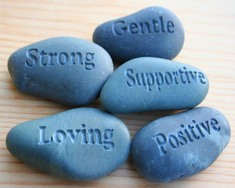Stones with Words Engraved