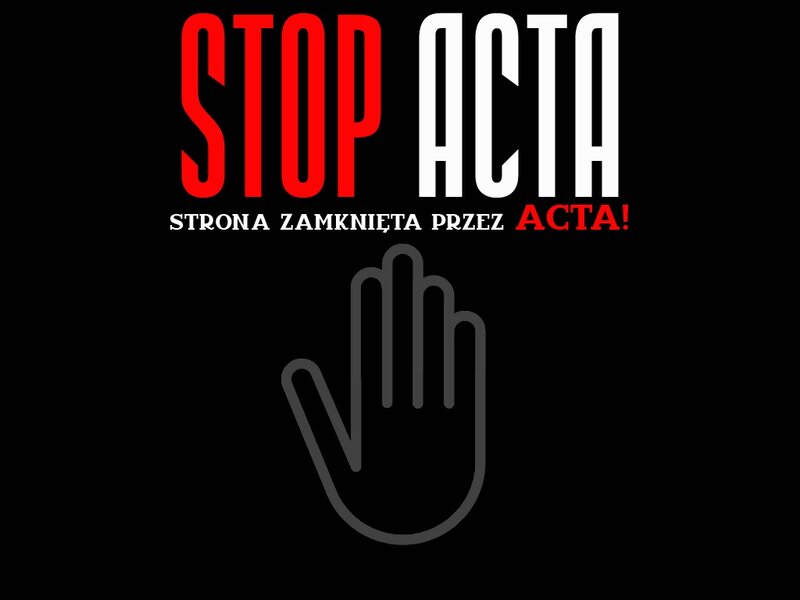Stop ACTA protest poster