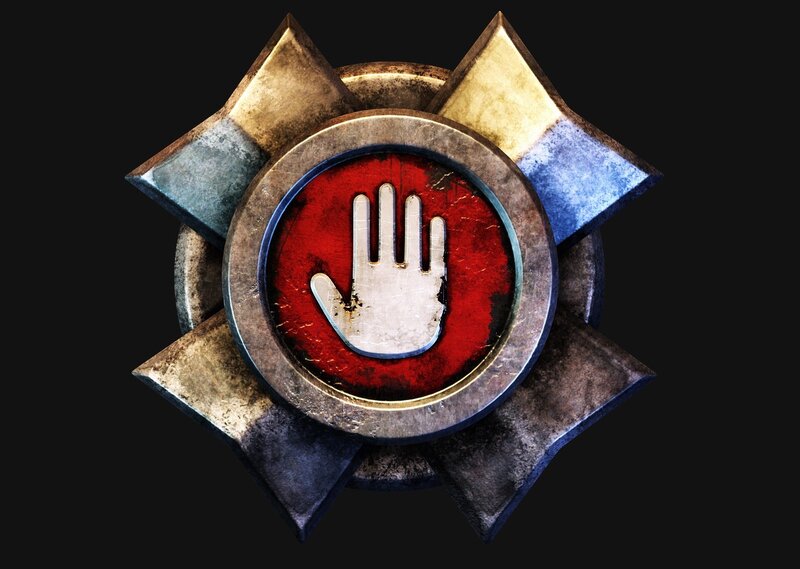 stop hand emblem