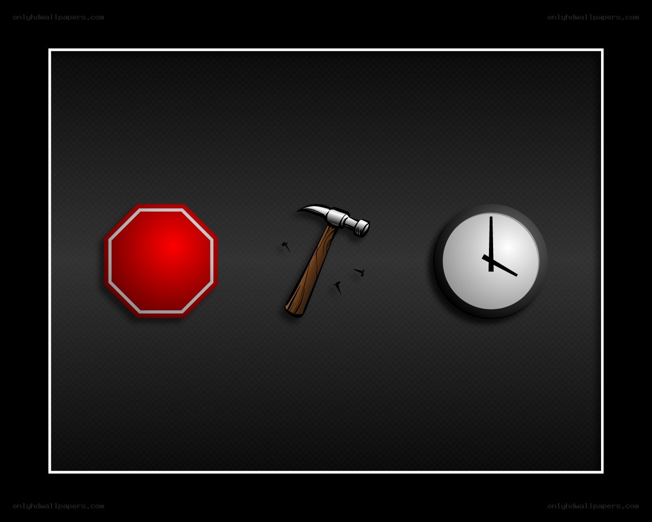 stop sign hammer clock