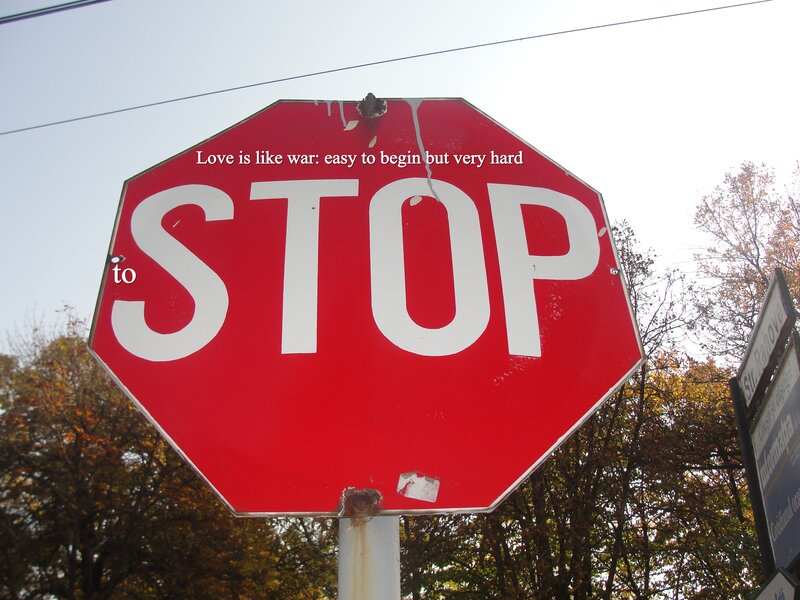 Stop Sign with Text — Red, Neutral