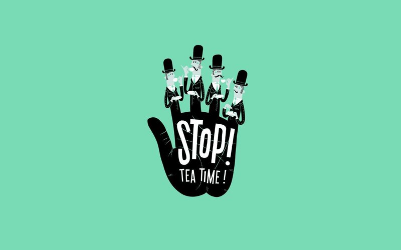 Stop Tea Time Illustration