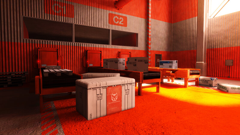 Storage Room with Crates