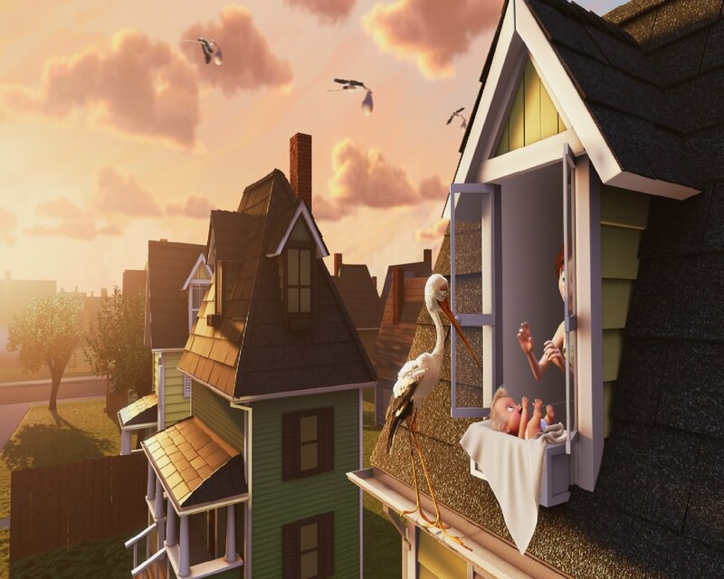 Stork Delivering Baby