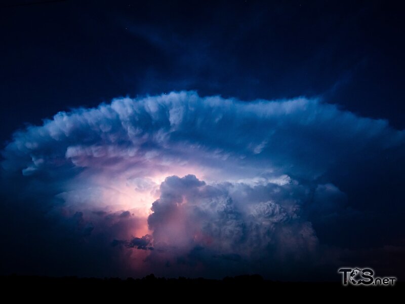 Storm cloud at night