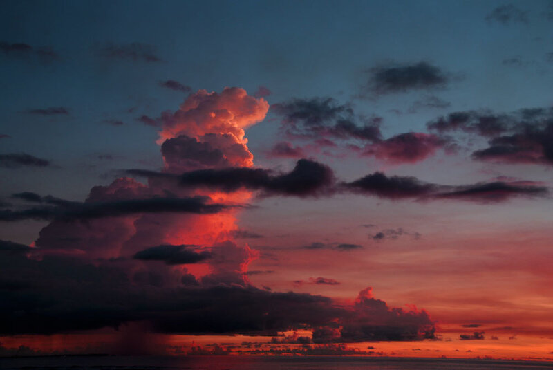 Storm Cloud at Sunset