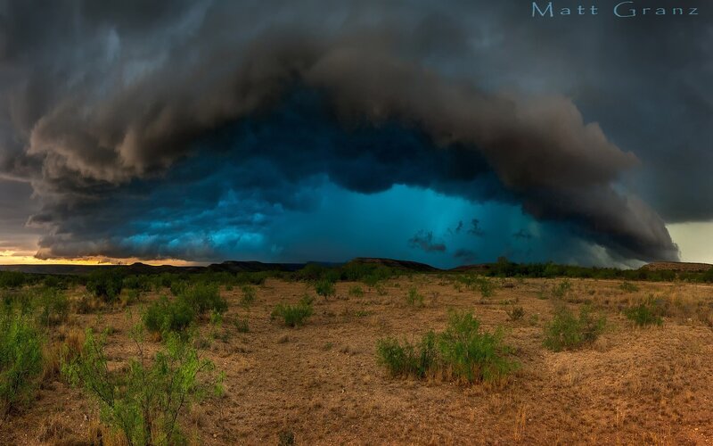 Storm Cloud over Desert — Brown