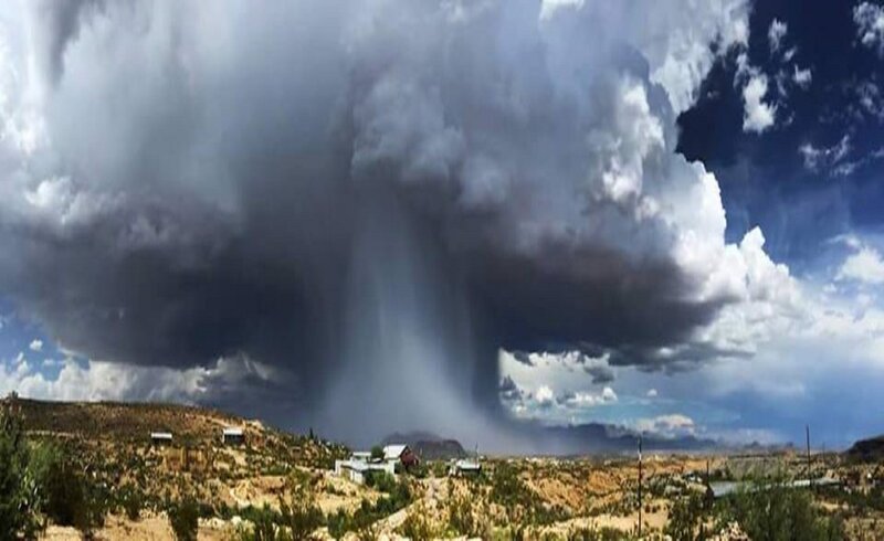 Storm Cloud over Desert — Gray