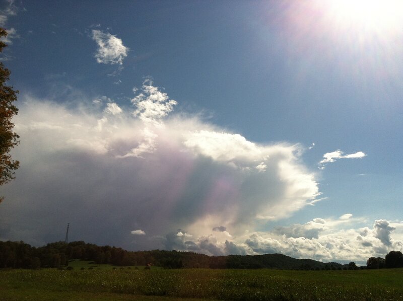 Storm Cloud over Field — Blue