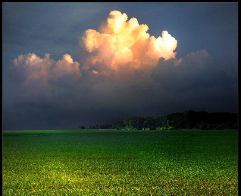 Storm Cloud over Field — Green