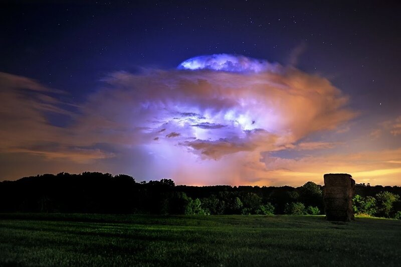 Storm Cloud over Field — Purple