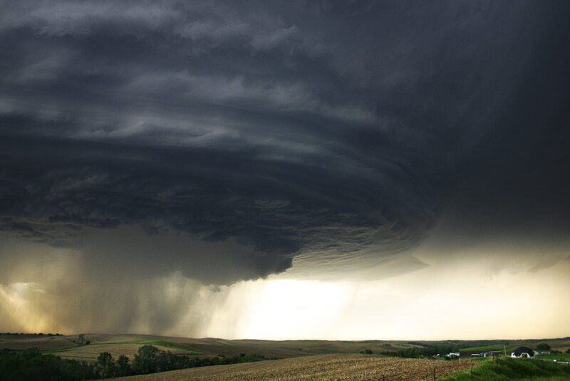 Storm Cloud over Fields