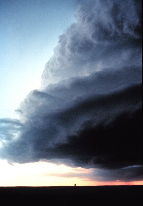 Storm cloud over flatland