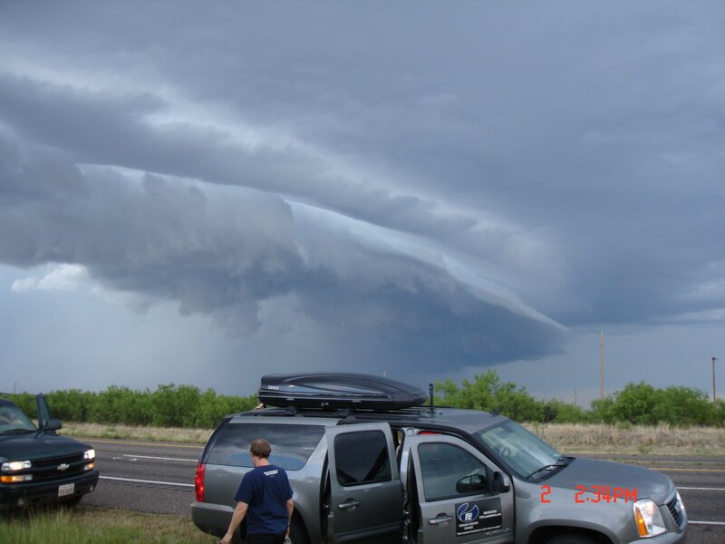 Storm Cloud over Highway — Gray