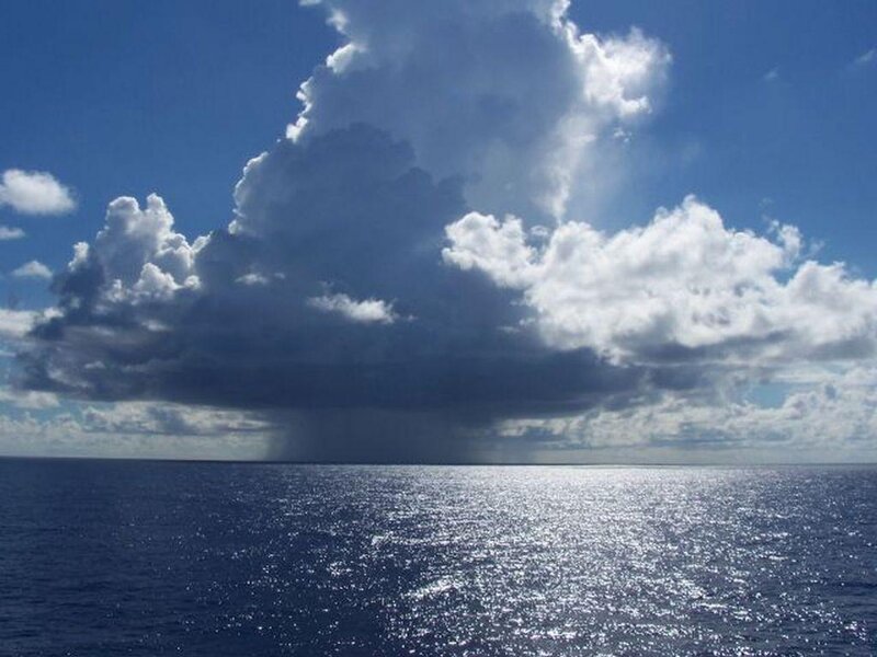 Storm Cloud over Ocean — Blue