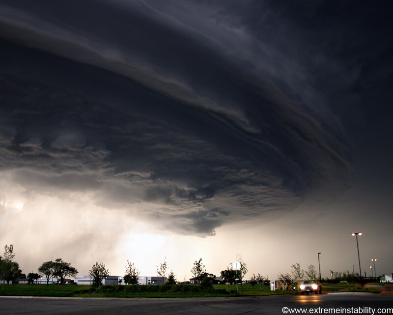 Storm Cloud over Parking Lot
