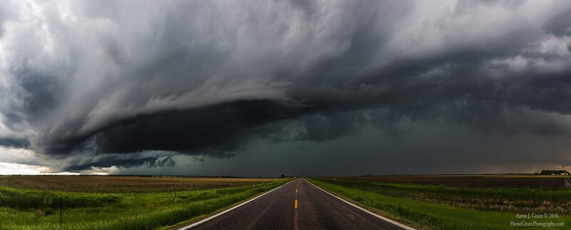 Storm Cloud over Road — Gray, Dramatic, Afternoon
