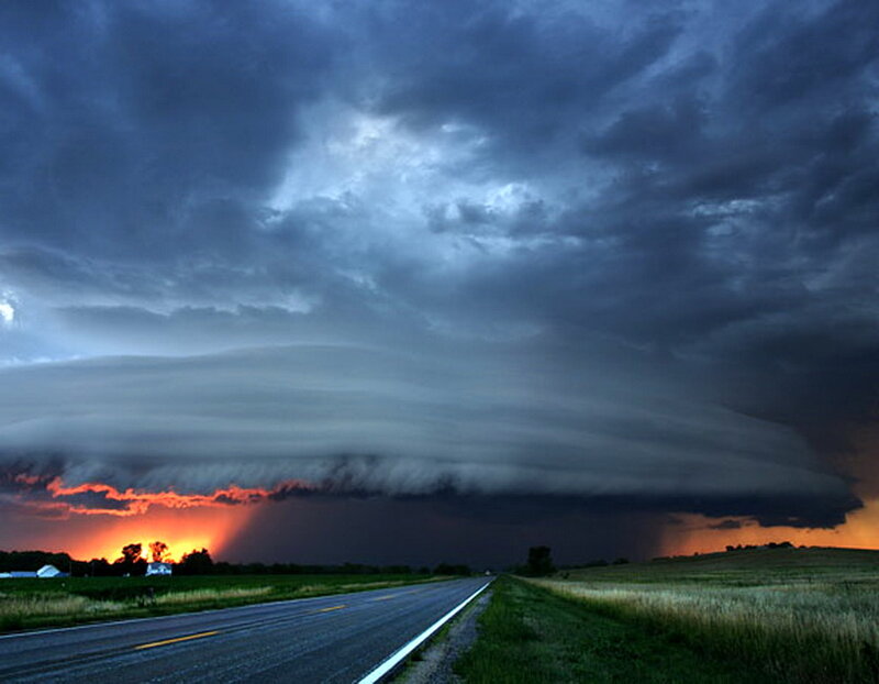 Storm Cloud over Road
