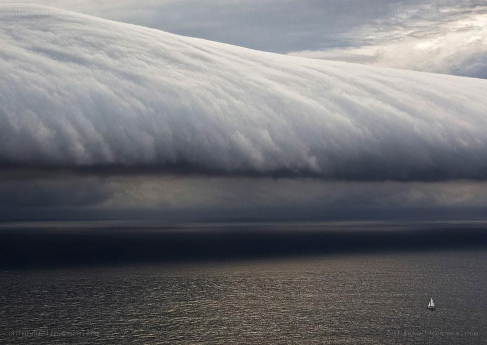 Storm cloud over the sea