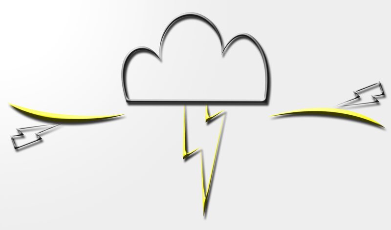 storm cloud with lightning bolts