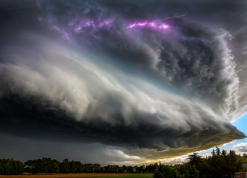 Storm Cloud with Lightning — Purple