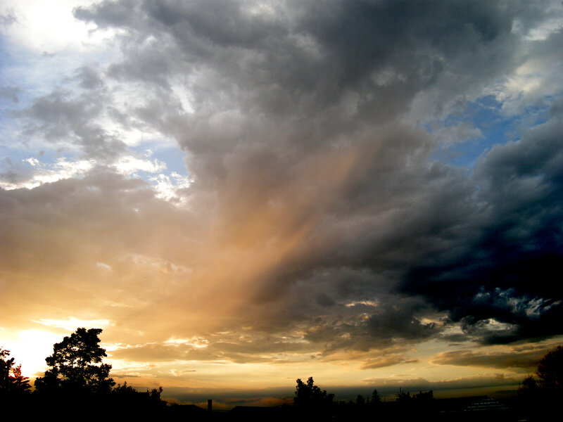 Storm Clouds at Sunset — Gray, Dramatic