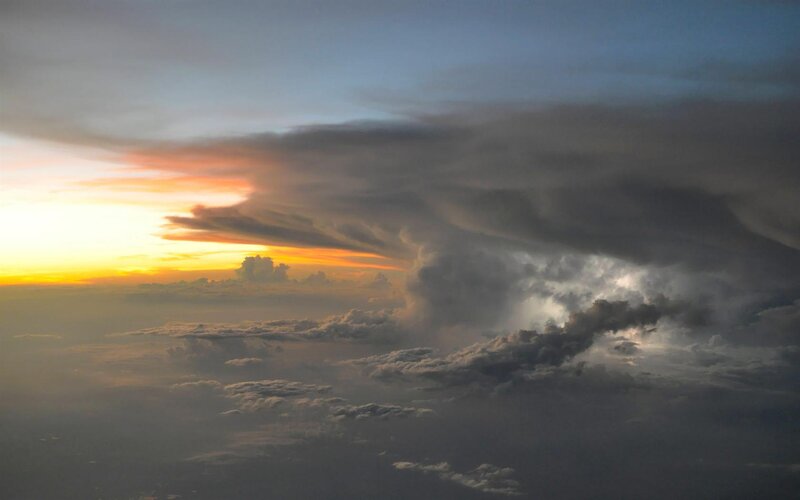 Storm Clouds at Sunset — Gray