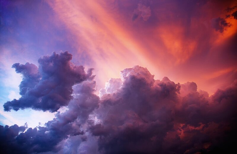 Storm Clouds at Sunset — Purple