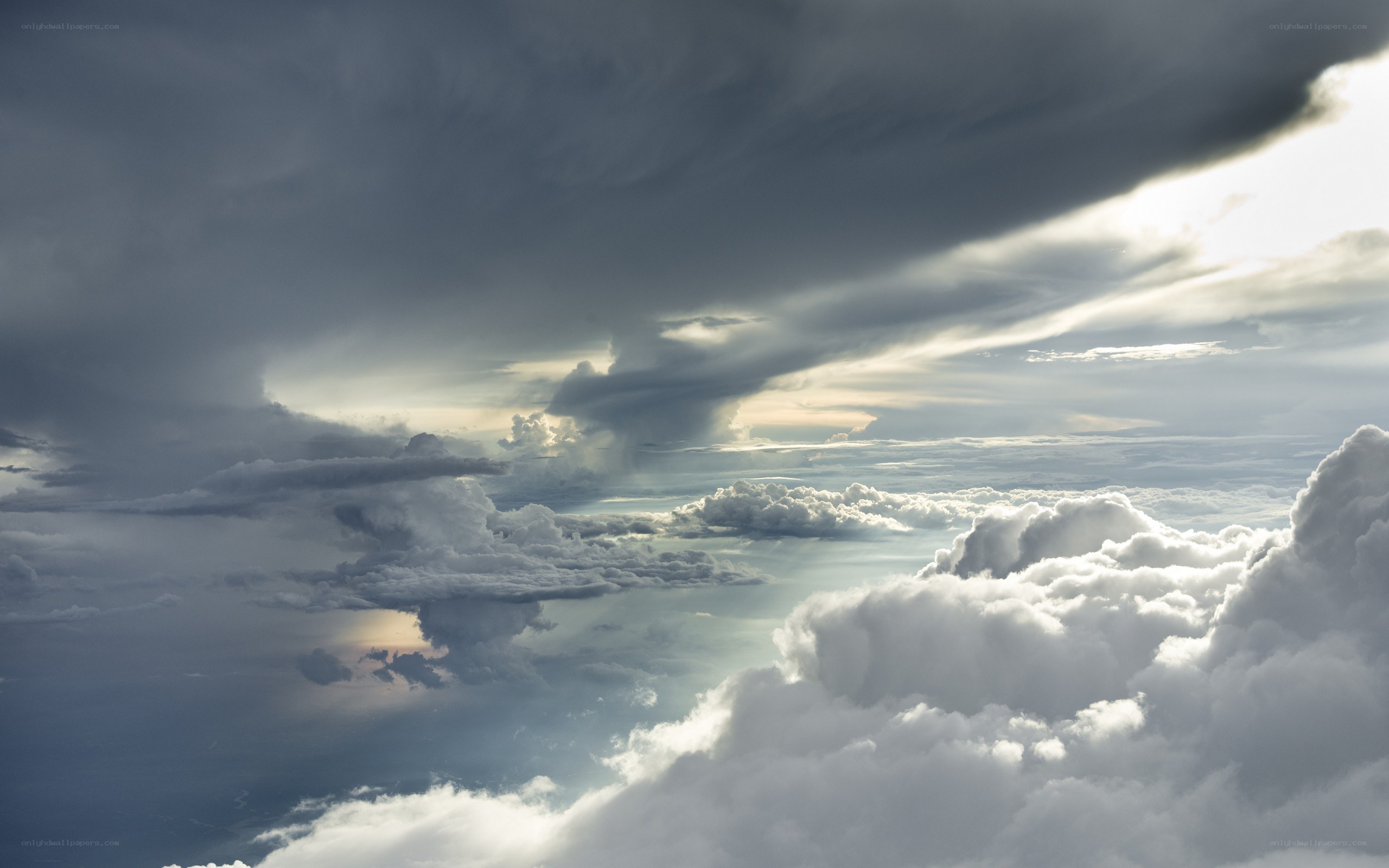 Storm clouds from above