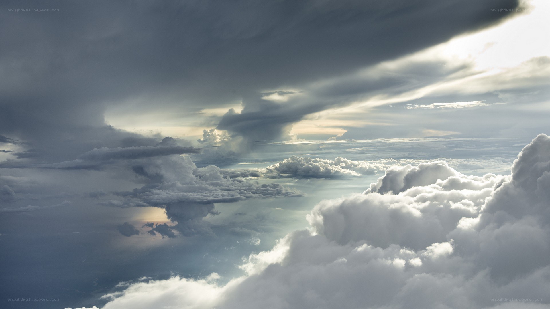 storm clouds from above