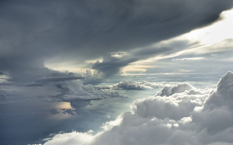 Storm Clouds from Above — Gray