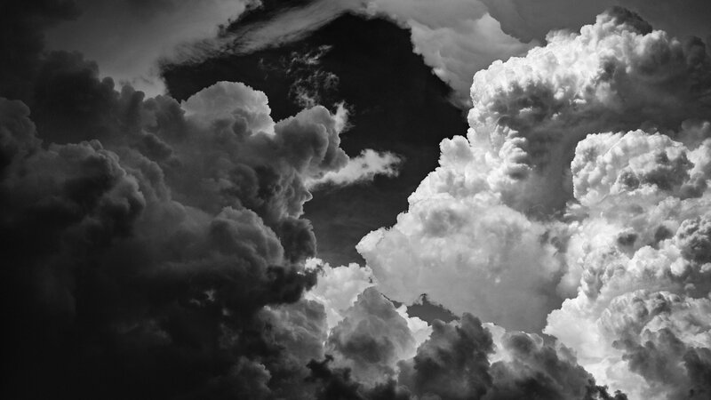 Storm Clouds in Sky — Black
