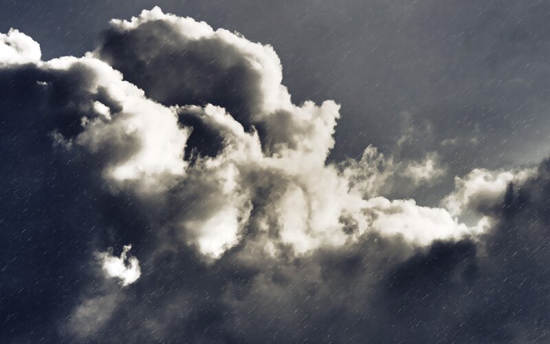 Storm Clouds in Sky — Gray, Dramatic
