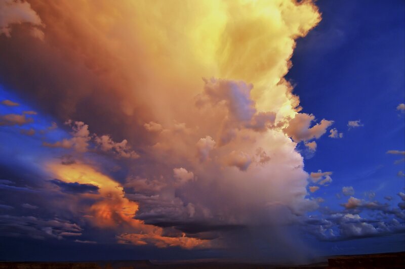 Storm Clouds over Canyon — Blue