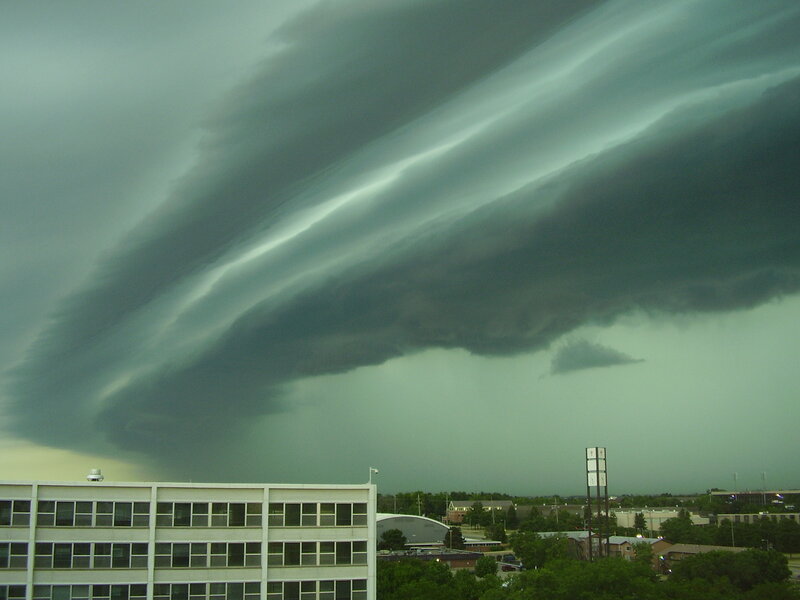 Storm Clouds over City — Gray