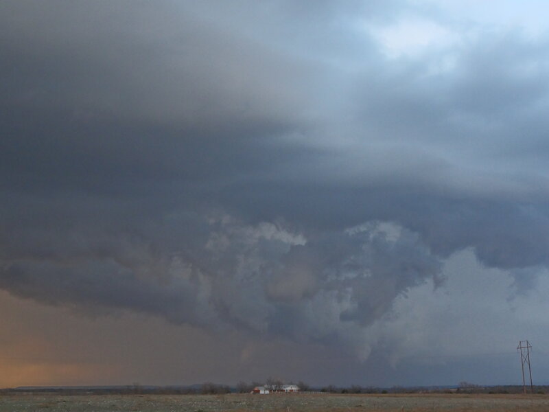 Storm Clouds over Field — Gray, Dramatic