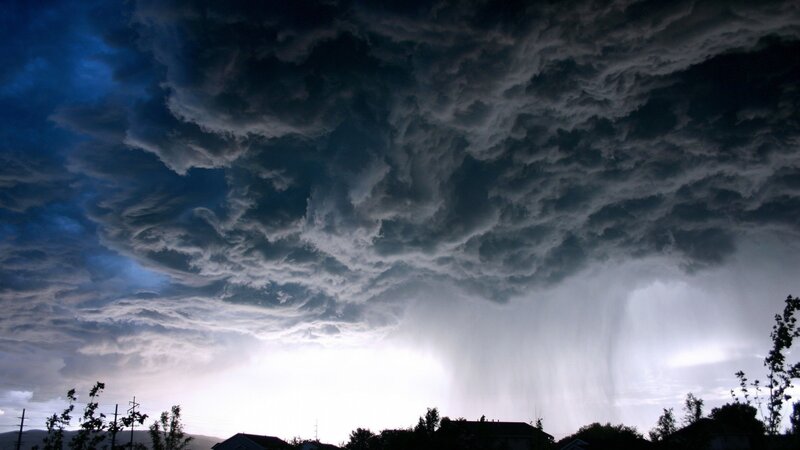Storm Clouds over Houses