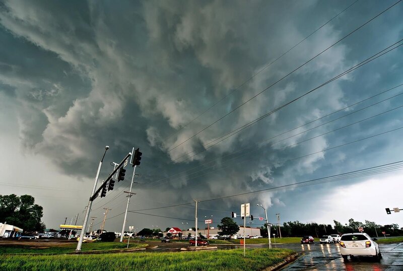 Storm Clouds over Intersection