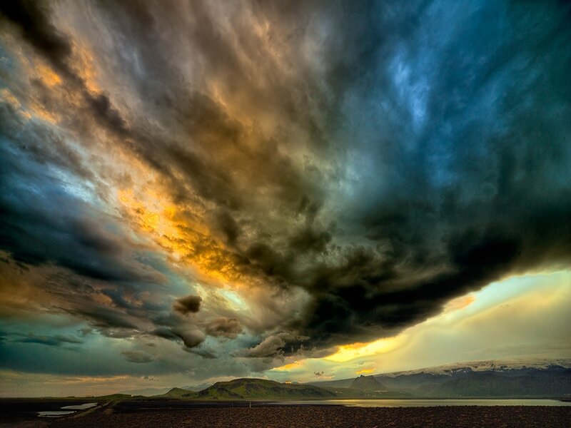 Storm Clouds over Landscape