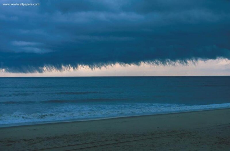 Storm Clouds over Ocean — Blue, Dramatic